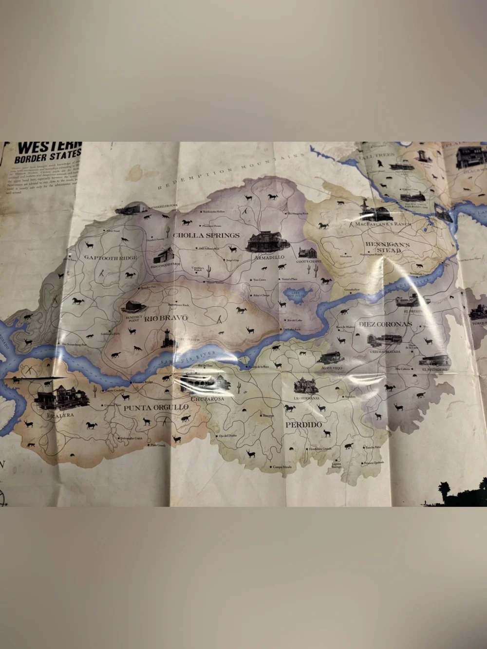 Red Dead Redemption Double-Sided MAP And Poster ONLY
